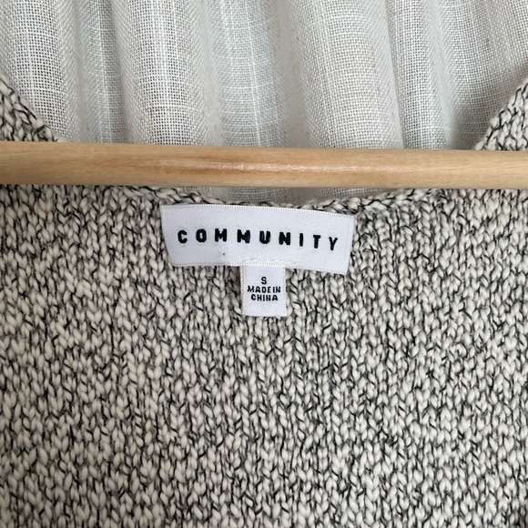 Community Cotton Grey Knit Woven Tank Size S - Picture 3 of 6